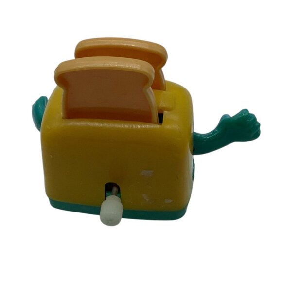 Vtg TOMY Wind-Up Smiling Toaster Appliance Toy Hong Kong 2" FLAWS Sidewise Move - Picture 3 of 7